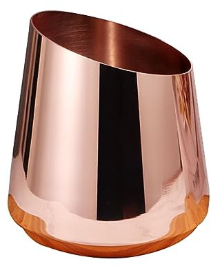 ZYFAB Stainless Steel Bevel Ice Bucket, Creative Metal Champagne Bucket Large Insulated Beverage Bucket Ice cube cooler Barware,Gold
