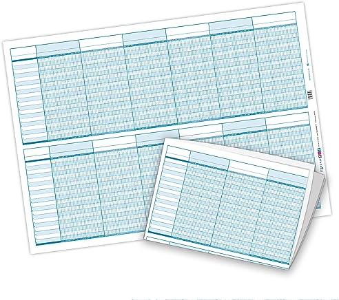 itenga Urlaubsplaner Wandkalender DIN A2 (59,4 x 42,0 cm) 250g/m² Personalplaner, gefalzt (universal immerwährend)