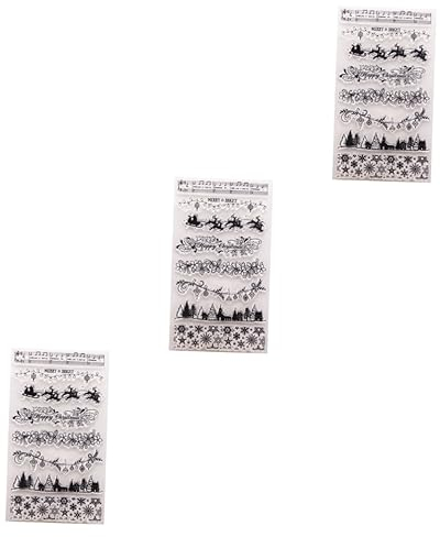 ifundom 3-teiliges Scrapbooking-stempel-set Silikon-siegelstempel Für Bastelkarten Buchstabenmaterial