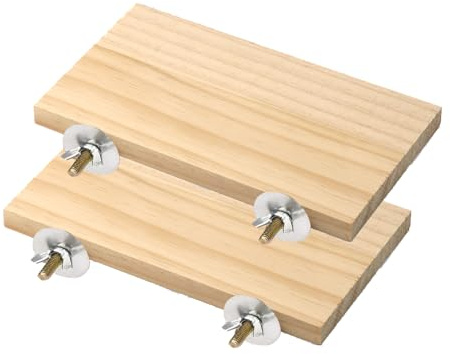 2 Pz Piattaforma per Uccelli, Vibury Uccelli Stand per Parco Giochi Gabbia Accessori per Pappagallo Giocattolo per Piccoli Animali