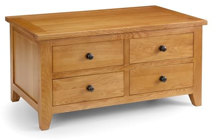 Julian Bowen Astoria Couchtisch mit 4 Schubladen, Eiche, 50 x 100 x 60 cm