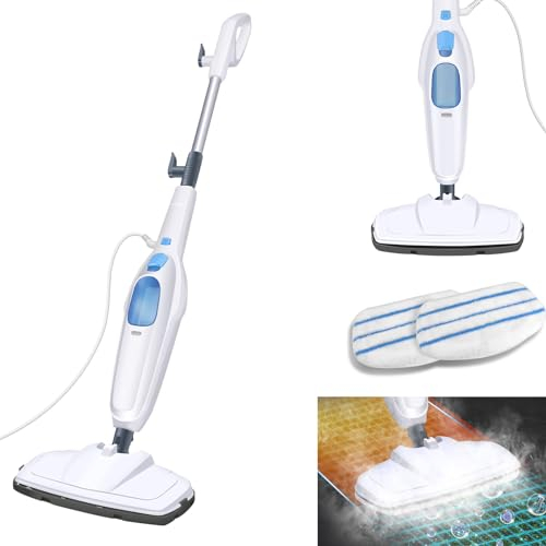 Royalswill Electric Floor Hot Steam Mop 1500W, 5-in-1 Tile & Hard Wood Floor Cleaner, MultiPurpose Handheld Steam Cleaner with 2 Washable Microfiber Pads