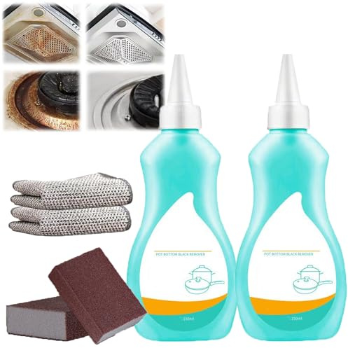 Magic Gel Cleaner per pentole e padelle, detergente per pentole per fondo di padelle, detergente per pentole in acciaio inossidabile, detergente per pentole in acciaio inox, detergente per acciaio