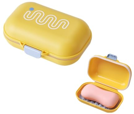 Boîte à Savon Portable de Voyage avec Couvercle Porte-Savon Étanche et Scellé,Boîtes à Savon pour la Maison, la Salle de Bain, la randonnée, Les Voyages