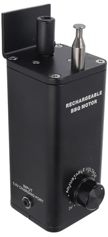 Motor de Asador Aleación de Aluminio 10W 3 a 12V Reemplazo de Motor de Parrilla Eléctrica de CC Recargable Ajustable para Parrillas Universales Accesorio para Parrilla de Barbacoa