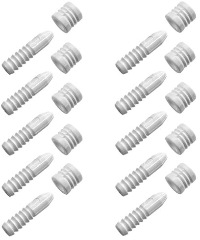 cyclingcolors 10x Möbelverbinder Kunststoff Führungsstift Verbindungsstifte für Zargentische Ausziehtische, Weiß