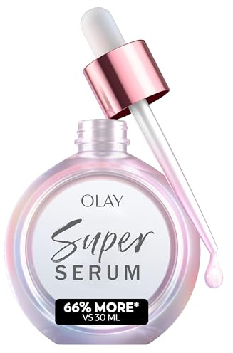 Olay Super Serum 5-in-1 Benefits, Hydrating Face Serum 50ml. With Vitamin C, Niacinamide, Collagen Peptides & Vitamin E. Glowing, Firmer and Smoother Skin. Lightweight Formula