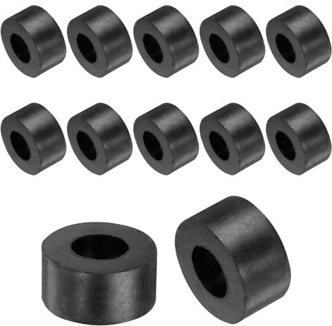 QUARKZMAN 12pcs Rondelles en Caoutchouc Anti-Vibration Épaises, Entretoise Plate Amortisseur pour Connexions Électriques Réparations Automobiles Appareils, 20mm OD x 10mm ID x 10mm Hauteur
