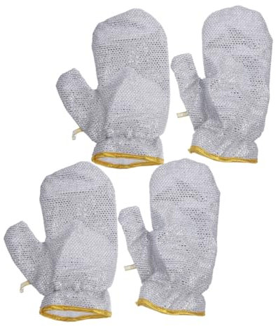 NUOBESTY 4pcs Heavy Duty Dishwashing Gloves Reusable Cleaning Gloves for Kitchen Dish Wash Mittens Heatproof Dish Wash Mittens for Cooking Baking