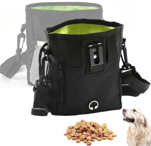 Bolsa para perros de Gassi, bolsa para golosinas para perros, bolsa de comida para perros, bolsa para golosinas, diseño de tres formas de transporte con dispensador de bolsas de excrementos, para