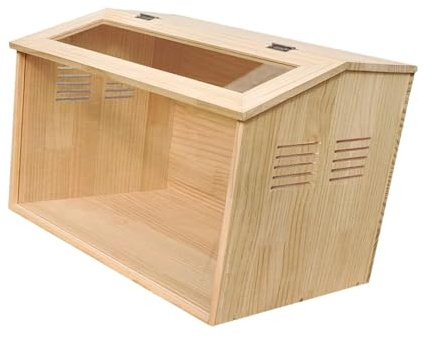 Ronyme Gabbia per in Legno, pollaio per criceti, Habitat Robusto per Animali Domestici, Nido per quaglie, Scatola per Riproduzione, Habitat per Piccoli, 40x30x30cm