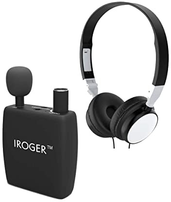IROGER Hearing Amplifier Rechargeable Hearing Device with Standard Headphone Personal Sound Amplifier PSAP for Ears,Seniors,Directional Microphone