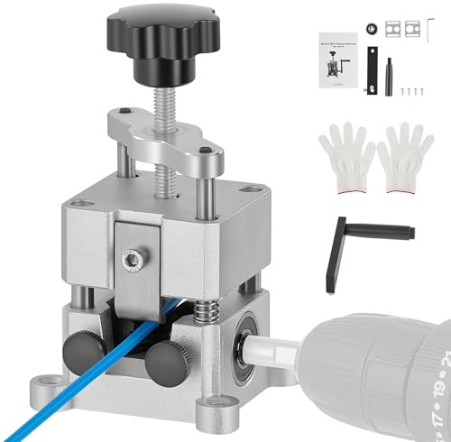 Máquina Pelacables Manual Electricista, Maquina Pela Cables de Electricidad, Cable de 0.2-2.54 cm de Diámetro con Manivela, Pelador de Cables Electricos Para Reciclaje Chatarra Cobre Pelacables Manual