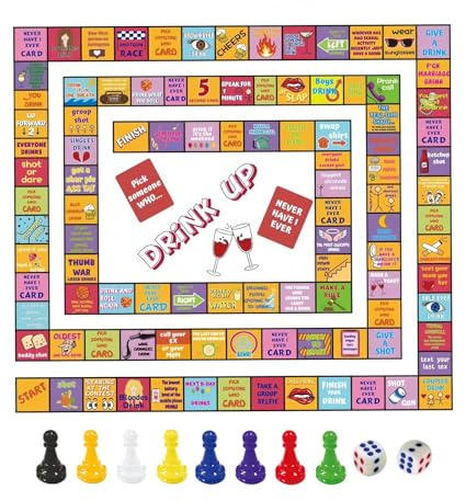 Drinking Games for Adults, Adult Monopoly Board Game, Drinking Games for Night Bachelorette,Party Games for 2-6 Players, Age 18+