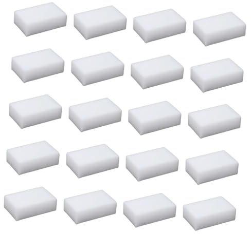 LOLIPPYY 20pcs Thickened White Kitchen Cleaning Sponges Non-Scratch Sponge Scrubbers Dish Washing Pads for Home and Car Cleaning 10x6x2cm