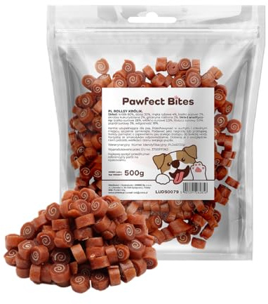 Pawfect Bites Hundeleckerli Kaninchen weiche Kaustangen glutenefrei kalorienarme Snacks für kleine und große Hunde Trainingssnack 500 g