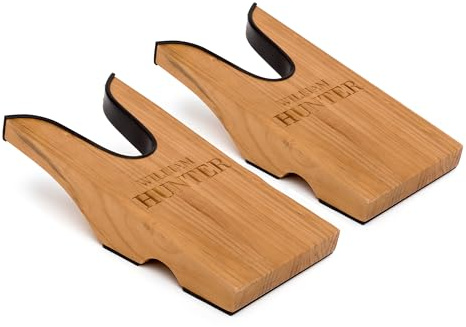 William Hunter Boot Jack for Cowboy Boots, Remover Tool, Boot Puller, Hands-Free Removal for Wellington, Western & Work Boots (Wood 2 Pack)