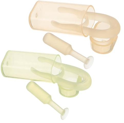 HEMOTON Removedor E Insertador de Lentes de Contacto 2 Juegos con Pinzas y Aplicador de Ventosa para Lentes Blandas en Amarillo y Verde, Herramienta para Quitar Contactos y
