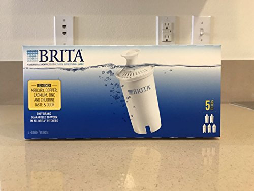 Brita Standard Replacement Water Filter for Pitchers 5ct bianco