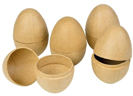 5Stk. Pappmaché Eier teilbar 8,4cm hoch ø6cm Decopatch Serviettentechnik Ostern