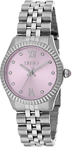 Liu Jo TLJ1135 Montre à Quartz analogique pour Femme avec Bracelet en Acier Inoxydable, Argenté/Violet, 8052047759719, Argenté/Violet, 8052047759719