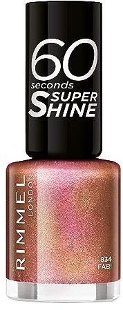 Rimmel 60 Seconds Vernis à ongles pailleté, 834 Fab, 8 ml