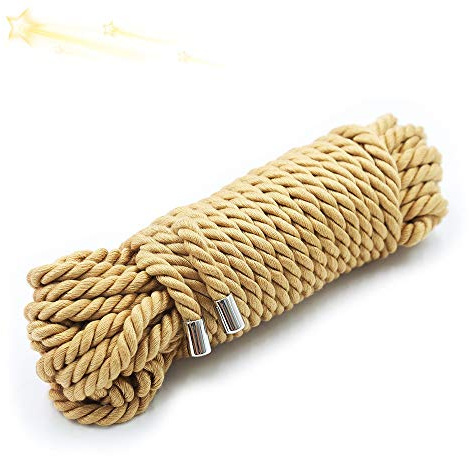 Corde confortable en coton Coft pour jeu de nuit, brun (10 m)