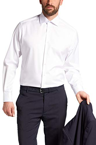 ETERNA Modern Fit Cover Hemd extra kurzer Arm New Kent Kragen weiß Größe 44