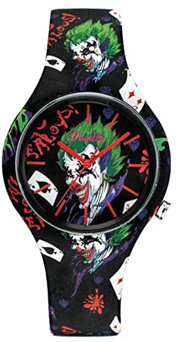 Doodle Watch Montre-bracelet à quartz Tatouage Joker avec bracelet en silicone 42 mm DO42009, Sangles