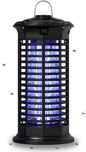 Elektrischer Insektenvernichter, Moskito Killer Stromschlag Insektenlampe Mücken Wirksam IPX4 Wasserdicht Fliegenfalle Mückenschutz für Küche Wohnzimmer und Kinderzimmer, draußen