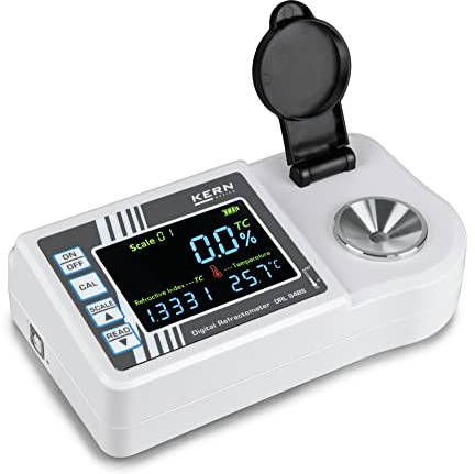 KERN & SOHN Digitales Refraktometer KERN ORL 94BS – Brix und Brechungsindex für Labore (Abmessungen (B×T×H) 180 × 100 × 55 mm, Messtemperatur (°C) 0 °C – 40 °C) ORL 94BS