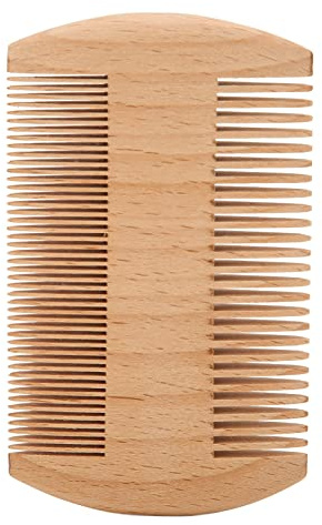 Professioneller doppelseitiger Bartkamm aus Holz – Läuse- und Styling-Tool für Männer, umweltfreundlich, praktisches Pflegeaccessoire für unterwegs (10 X 6 Cm / 3,9 X 2,4 Zoll)