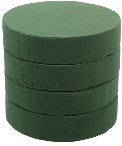 SEWACC 6 Pcs Round Floral Inches Wet and Dry Floral Foam Blocks Flower Arrangement Kit Gardening Tools for Artificial Flowers Plant Decoration Crafts