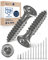 Viti Torx, in acciaio inox V2A, 4 x 20, per legno filettatura completa 4 mm di spessore, 20 mm, 100 viti per legno inox A2
