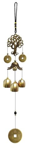 XUSANSO Wind Chimes Outdoor Fortune Tree WindChimes Metal Bells Wind Chime Christmas Decor Home Garden Hanging Decoration Gift