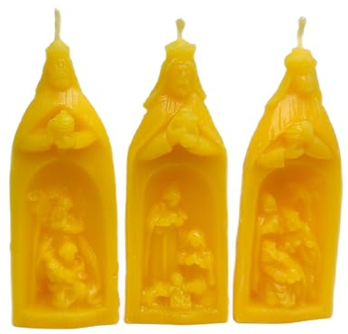 Bienenwachskerze | Heiligen Drei Könige – Caspar, Melchior und Balthasar | Weihnachtsdekoration | Weihnachtsgeschenkkerze | Handgemacht | 100% Bienenwachs (Nicht Bemalt)