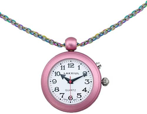 LAKXIUL Reloj de voz en inglés para ciegos, personas con discapacidad visual o ancianos (rosa)