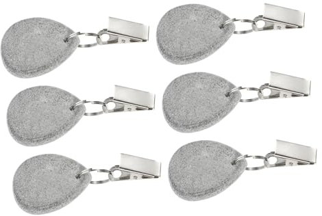 Zerodeko 6St Tischdecke Anhänger tischtuch anhänger steine tischtuchbommeln tischdeckenbeschwerer tischdecken anhänger Oval Tischdeckenklammer Metalltisch Tischrock Picknicktisch Eisen