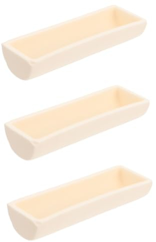 OUNONA 3 Piezas de combustión experimental Crucible de corindón Escudilla de corindón crisol de de combustión horno tubular de experimentación crisol de alúmina horno de