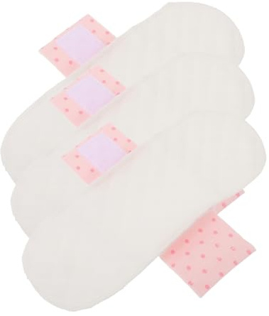 Compresas de Tela Menstruales 3 Unidades de Algodón Absorbentes | Blanco, Botón de Cierre, Cómodas y Transpirables, para Posparto y Viaje