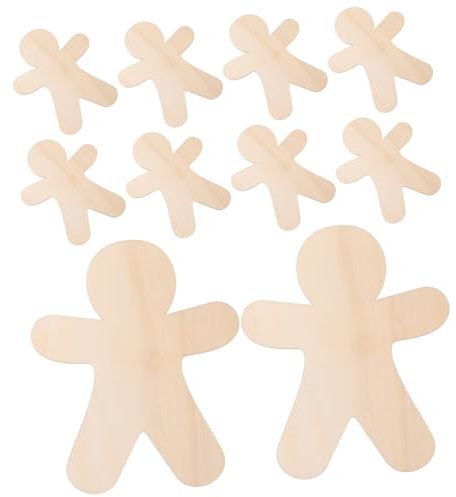 SEWACC 10stücke Teiliges Holzschneiden Für Weihnachtsdekoration Unfertige Holzfiguren Im Gingerbread-mann-design Zum Selbstgestalten Für Kreative Bastelprojekte Und Festliche Anlässe