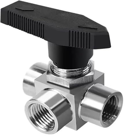 Valvola a sfera, valvola a sfera, valvola a sfera in acciaio inossidabile, valvola a sfera tipo L in acciaio inossidabile, 1/2, 3/4, 1/8, 3/8, 1/4 G Sfera a 3 vie con filettatura femmina Valvola(