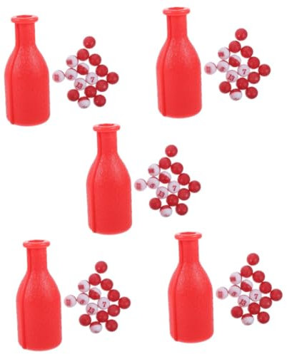 KOMBIUDA 5sätze Billiard Shaker Flasche Mit Farbflasche Und Würfeln Für Pool Und Snooker-Spieler Kunststoff Leicht Und Tragbar Für Partys Und Familie