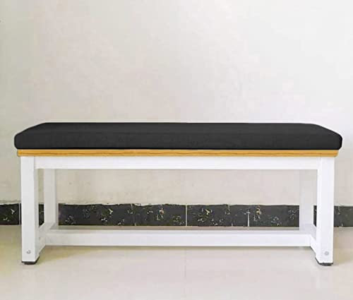 Sitzkissen Extra dickes, 140 x 40 cm großes Bankkissen in Schwarz für 2/3-Sitzer-Ess-, Garten-, Terrassen- und Innen-/Außenküchen. Bequemes, weiches und stützendes Polster für den Heimgebrau