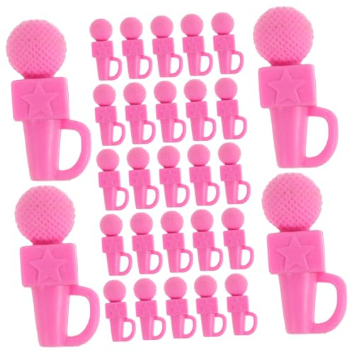 Toddmomy 50pezzi Microfono Karaoke Mini Per Microfoni Rosa Per Giocattoli Per e Karaoke Per e Facile Usare