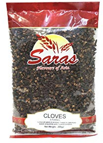 Saras Cloves Whole Lavang 200g | Whole Spices | Aromatic Indian Clove | Essential Spice for Cooking | Health & Wellness Benefits