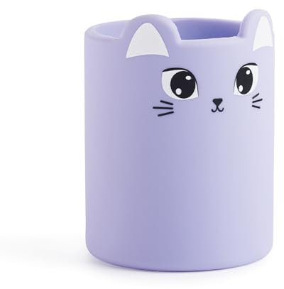 Back2Fun - Pennhållare i mjuk silikon för barn, gosig djurdesign, organisera skolmaterial och mer roligt brevpapper för skolstart eller som present