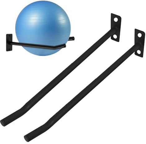 Yiohejy Yoga Ball Wandhalter, Aufbewahrungsregal Für Yoga Ball, Wandhalterung Für Pilates-Ball, Set Von 2 Ballhalter, Fitness Ausrüstung Halter Für Gyms, Studios Und Home Gyms