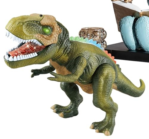 WJnflQN Dinosaurio Mando a Distancia | Dinosaurio Control Remoto con luz de Vapor y Rugido,Figura Realista Que caminaba para niños y niñas Regalos cumpleaños Navidad Clase Regalos