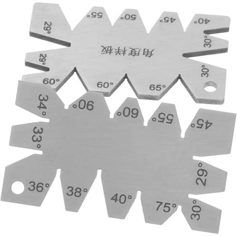 Gatuida 2 pezzi Righello Angolare in Acciaio Inossidabile per Lavorazioni di Falegnameria Misuratore di Gradi con Incisioni di Precisione Strumento di Marcatura e Taglio per Artigiani e